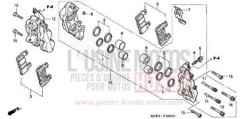 ETRIER DE FREIN AVANT VTR1000SP1 de 2001
